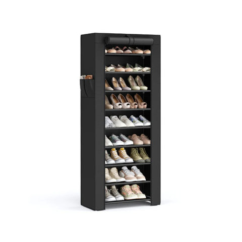 9 Tier Shoe Rack With Cover – product view 1 | Amaraloft