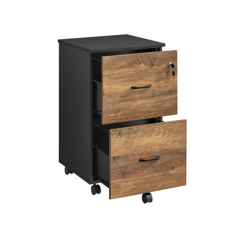 2 Drawer Rolling File Cabinet With Lock & Wheels – product view 1 | Amaraloft