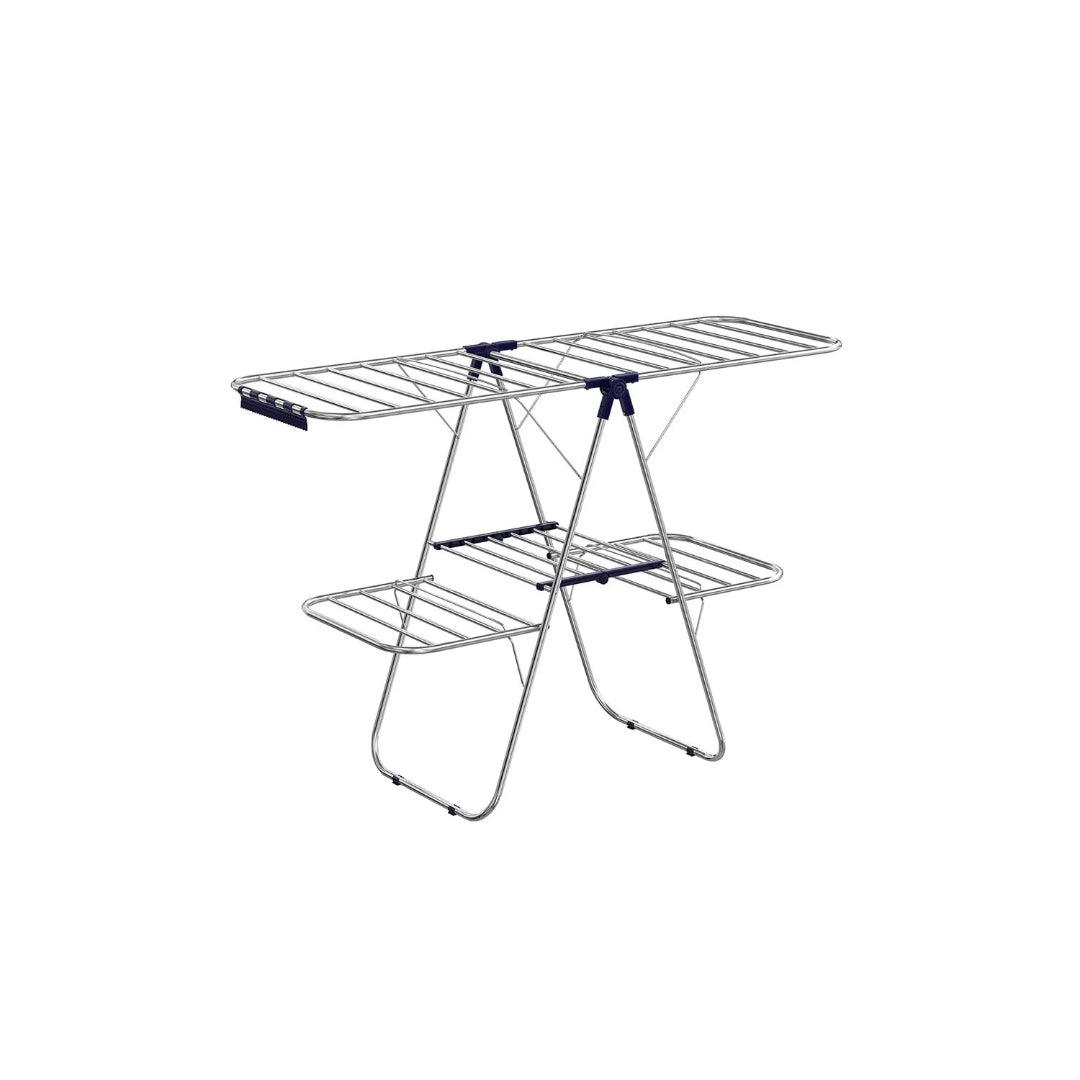 Clothes Drying Rack Foldable 2-Level With Adjustable Wings 67.3in – product view 2 | Amaraloft