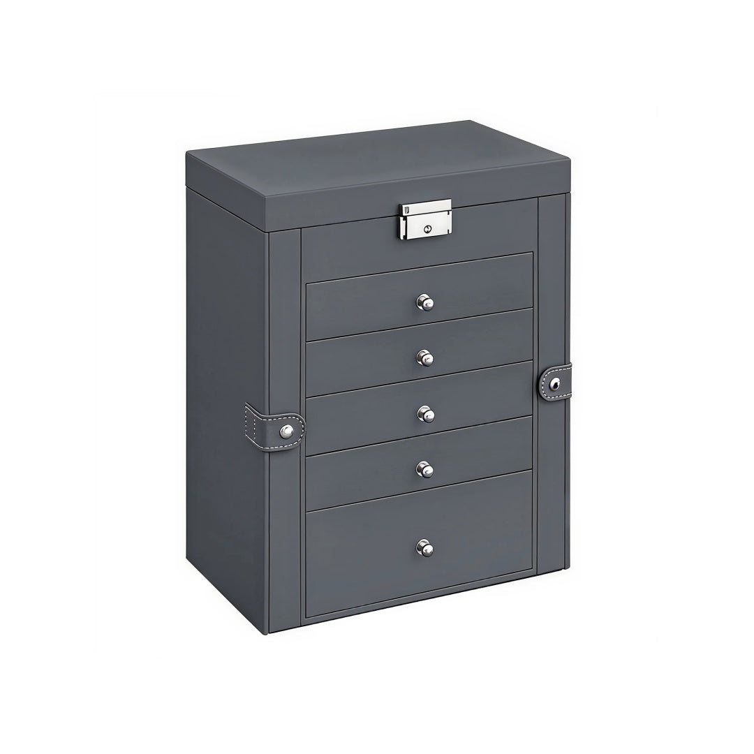 Large Jewelry Box Organizer 6 Tier With Drawers Mirror And Lock – product view 3 | Amaraloft