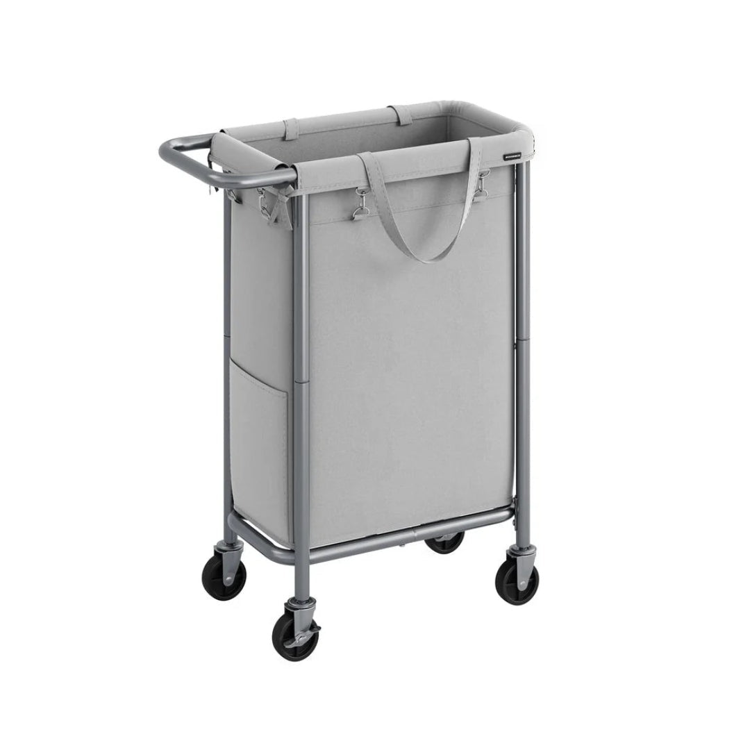 Laundry Basket With Wheels 23.8 Gallon Slim Hamper 31.9in High – product view 1 | Amaraloft