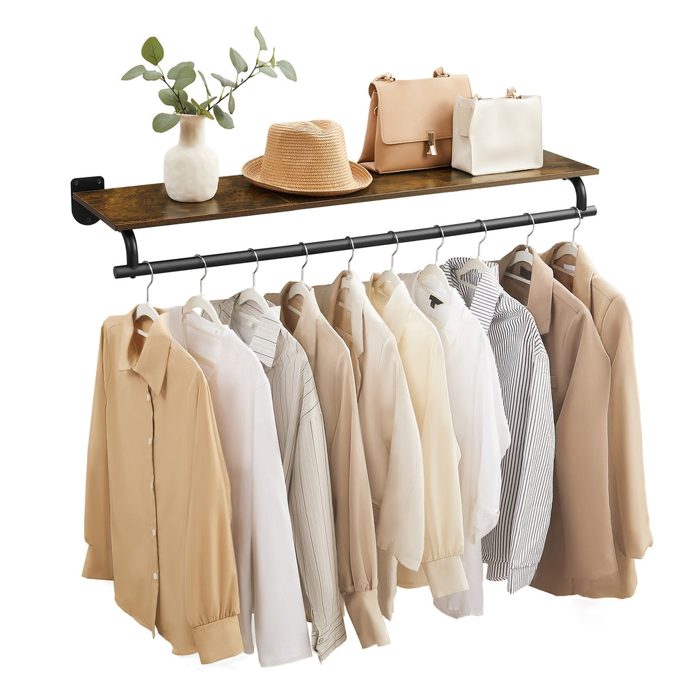 Wall Mounted Clothing Rack, With Hanging Rod - product photo 01