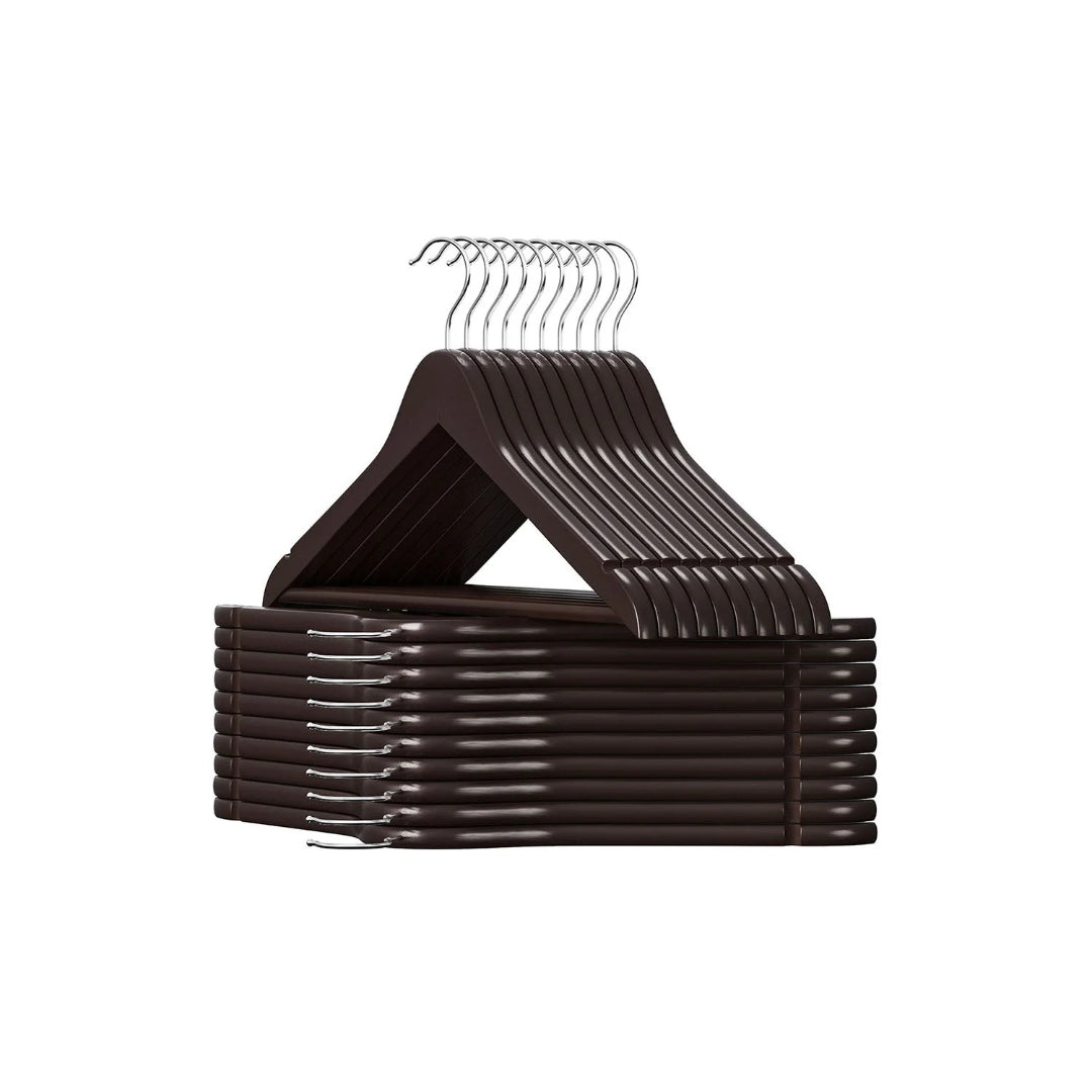 Wood Coat Hangers 20 Pack With Shoulder Notches – product view 3 | Amaraloft