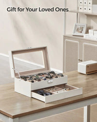 Lockable Watch Box With Glass Lid 6 8 Or 12 Slot