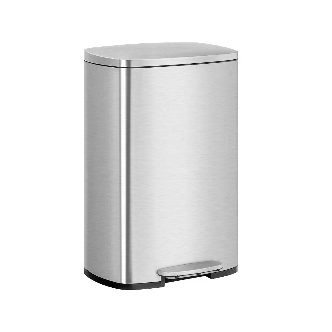 13-Gallon Stainless Steel Step Trash Can with Soft-Close Lid – product view 4 | Amaraloft