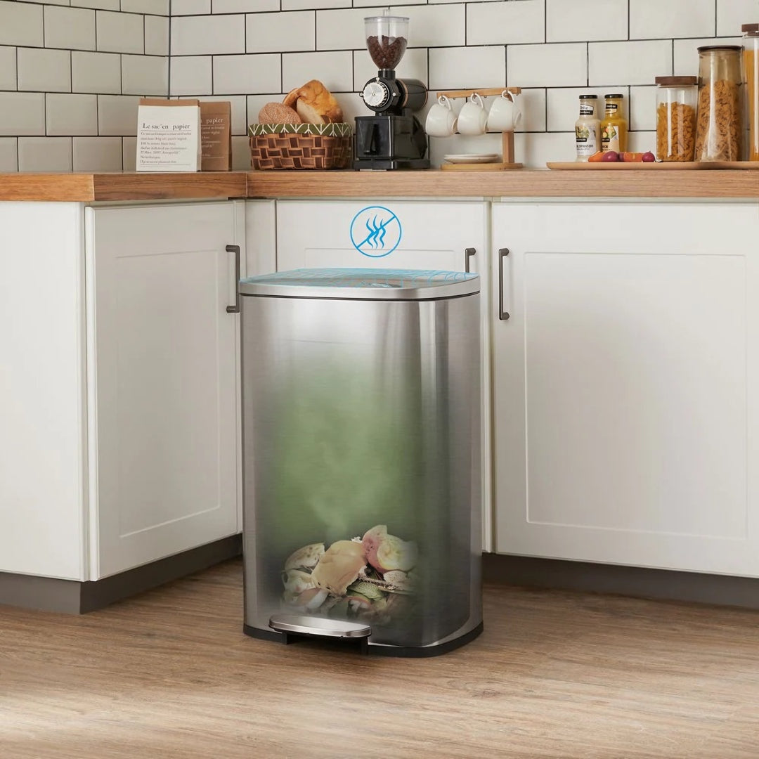 13-Gallon Stainless Steel Step Trash Can with Soft-Close Lid – product view 24 | Amaraloft