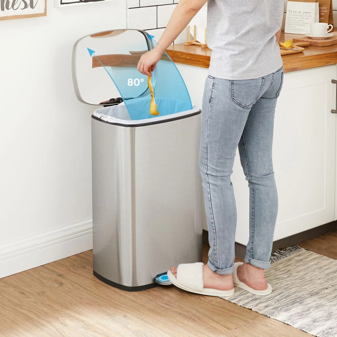 13-Gallon Stainless Steel Step Trash Can with Soft-Close Lid – product view 25 | Amaraloft