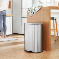 13-Gallon Stainless Steel Step Trash Can with Soft-Close Lid – product view 27 | Amaraloft