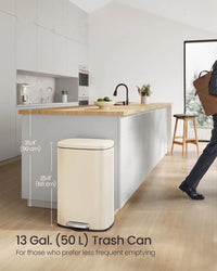 13-Gallon Stainless Steel Step Trash Can with Soft-Close Lid – product view 31 | Amaraloft