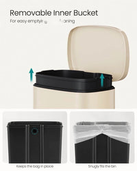 13-Gallon Stainless Steel Step Trash Can with Soft-Close Lid – product view 34 | Amaraloft