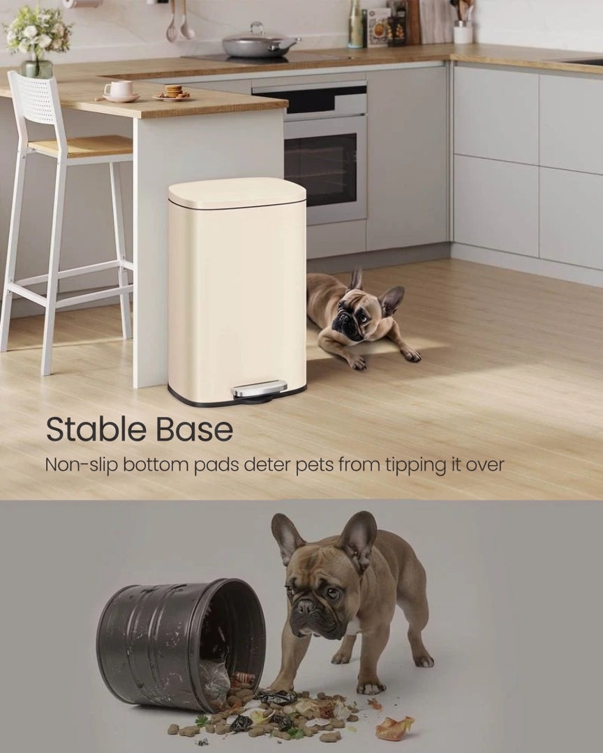 13-Gallon Stainless Steel Step Trash Can with Soft-Close Lid – product view 35 | Amaraloft