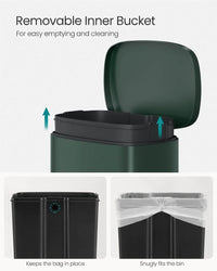 13-Gallon Stainless Steel Step Trash Can with Soft-Close Lid – product view 39 | Amaraloft
