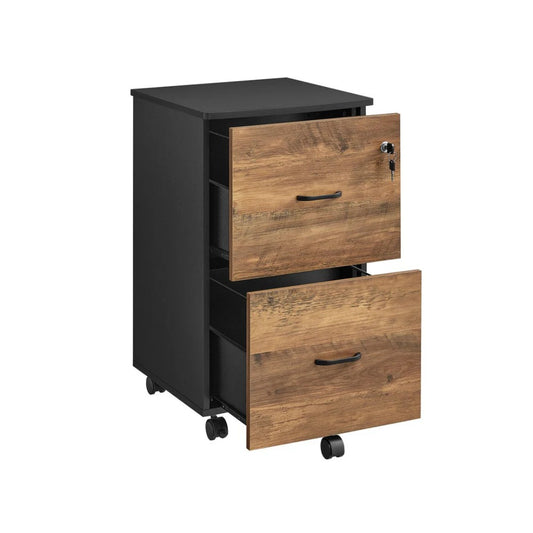 2 Drawer Rolling File Cabinet With Lock & Wheels – product view 1 | Amaraloft