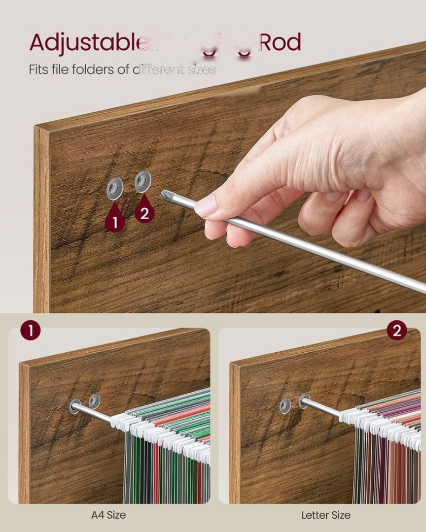 2 Drawer Rolling File Cabinet With Lock & Wheels – product view 4 | Amaraloft