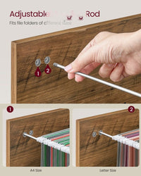 2 Drawer Rolling File Cabinet With Lock & Wheels – product view 4 | Amaraloft