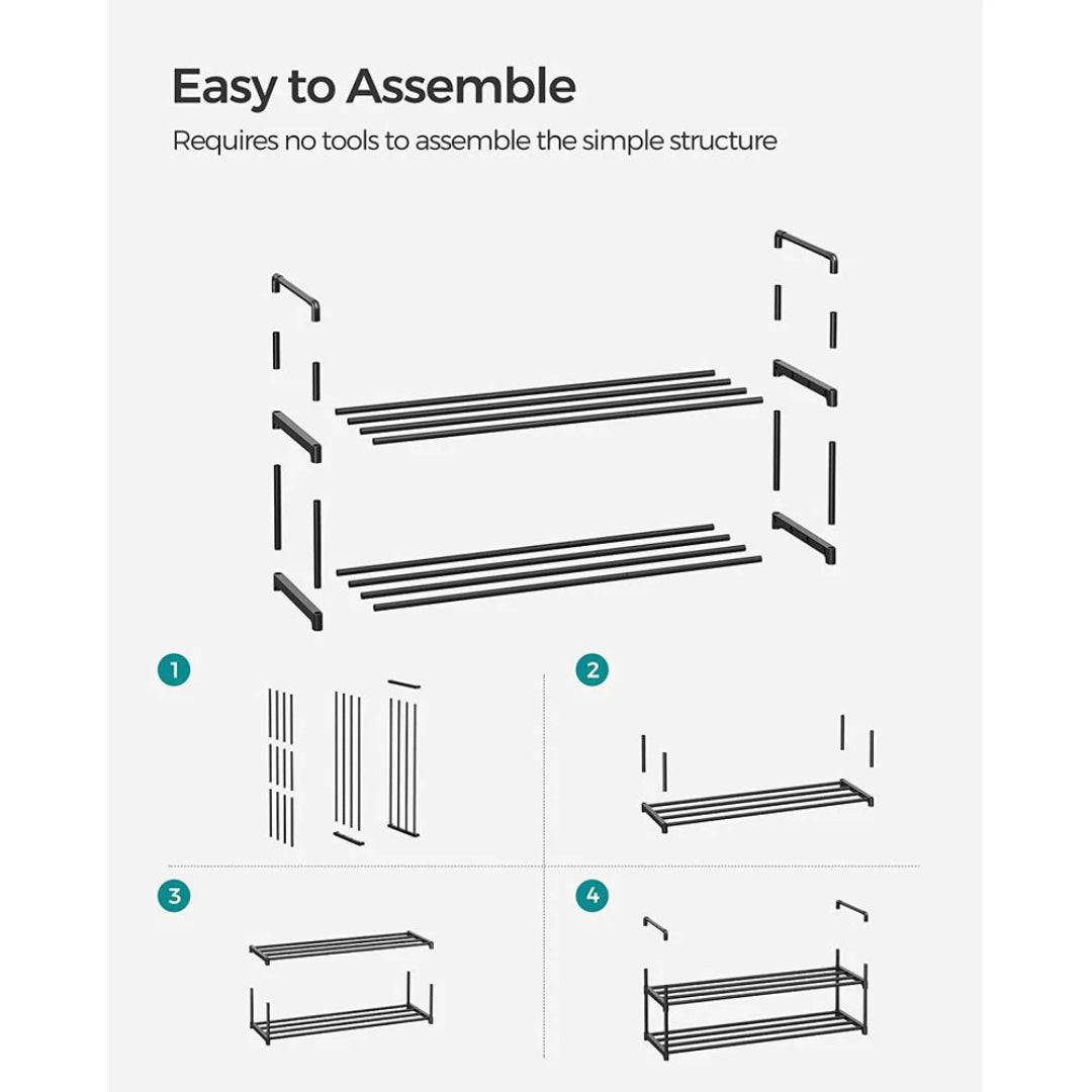 2/3/4/10 Tier Metal Shoe Rack – product view 12 | Amaraloft
