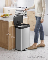 21-Gallon Stainless Steel Kitchen Trash Can with Soft-Close Lid – product view 4 | Amaraloft