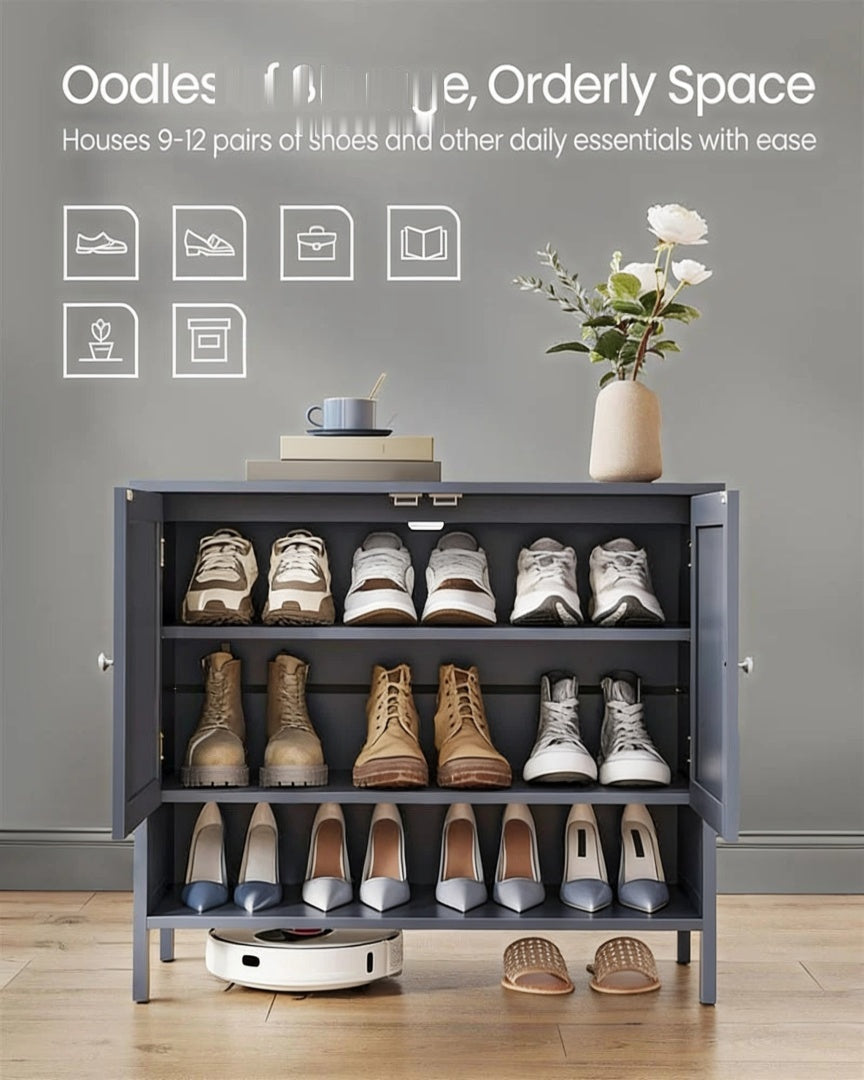 3-Tier Shoe Storage Cabinet with Adjustable Shelf – product view 4 | Amaraloft