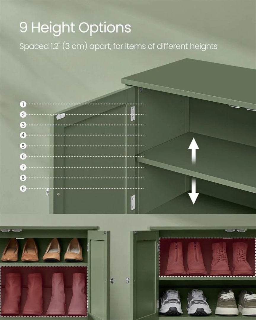 3-Tier Shoe Storage Cabinet with Adjustable Shelf – product view 11 | Amaraloft
