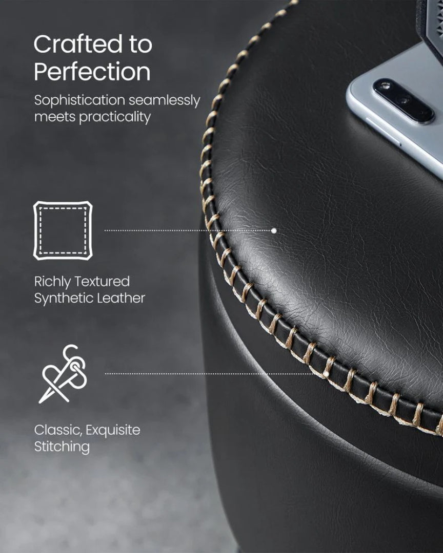 360° Swivel Bar Stool with Adjustable Height and Storage Compartment – product view 6 | Amaraloft