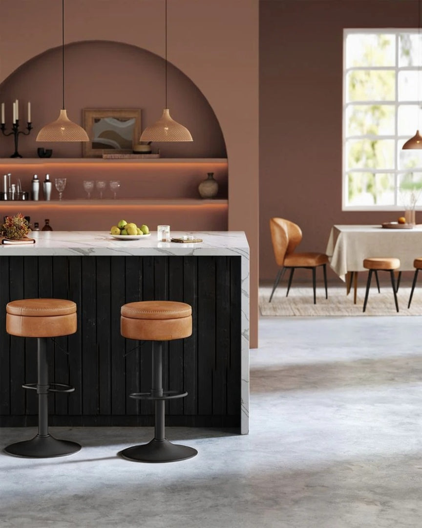 360° Swivel Bar Stool with Adjustable Height and Storage Compartment – product view 9 | Amaraloft