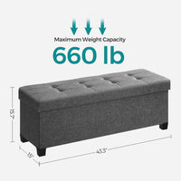43.3 Inch Storage Ottoman Bench With Lid – product view 8 | Amaraloft