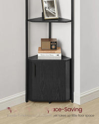 5 Tier Corner Shelving Unit With Cabinet Storage Shelf – product view 5 | Amaraloft