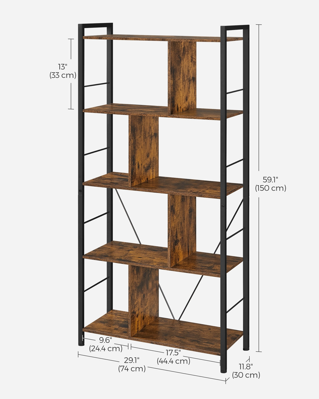 5 Tier Shelving Unit With Open Compartments - product photo 07