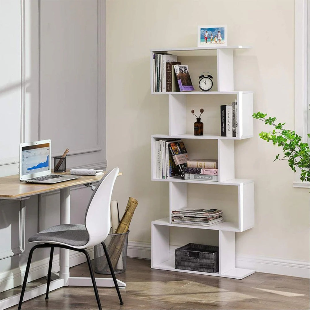 5 Tier Wooden Bookcase Storage Shelf Freestanding – product view 4 | Amaraloft