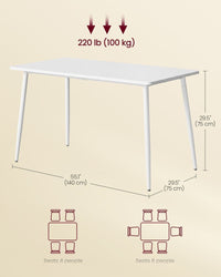 55.1" Dining Table For 4-6 People, Modern Kitchen Table - product photo 03