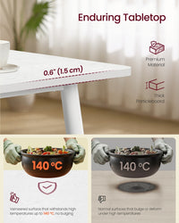 55.1" Dining Table For 4-6 People, Modern Kitchen Table - product photo 04