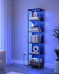 6 Tier LED Bookshelf With Dimmable Lights – product view 3 | Amaraloft