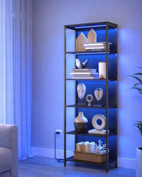 6 Tier LED Bookshelf With Dimmable Lights – product view 9 | Amaraloft