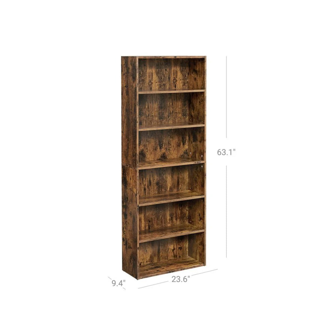 6 Tier Open Bookcase With Adjustable Storage Shelves – product view 8 | Amaraloft