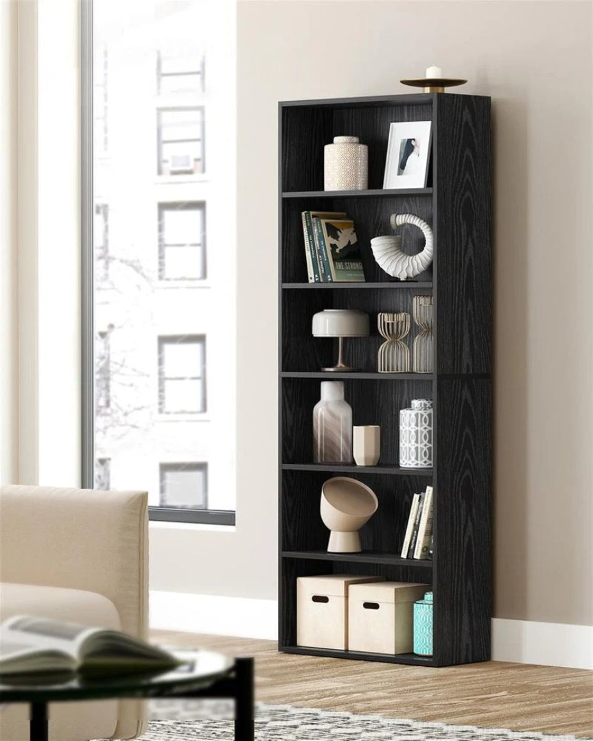 6 Tier Open Bookcase With Adjustable Storage Shelves – product view 9 | Amaraloft