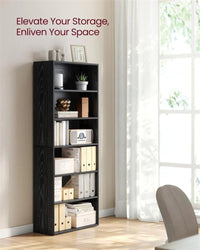 6 Tier Open Bookcase With Adjustable Storage Shelves – product view 10 | Amaraloft
