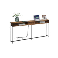 70-Inch Console Table with Charging Station and Storage Shelves – product view 1 | Amaraloft