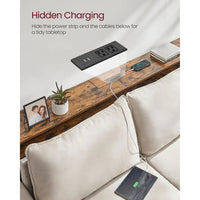 70-Inch Console Table with Charging Station and Storage Shelves – product view 6 | Amaraloft
