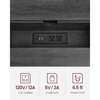 70-Inch Console Table with Charging Station and Storage Shelves – product view 15 | Amaraloft