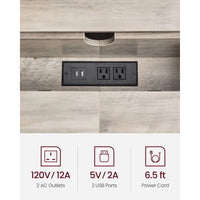 70-Inch Console Table with Charging Station and Storage Shelves – product view 22 | Amaraloft