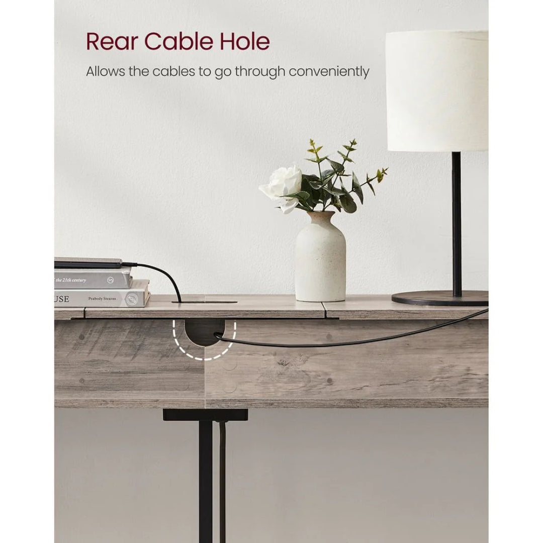 70-Inch Console Table with Charging Station and Storage Shelves – product view 24 | Amaraloft