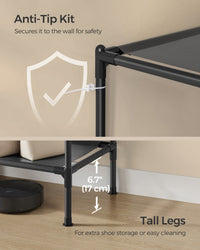 74.8” High Clothes Rack With Hanging Rails - product photo 06