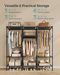 74.8” High Clothes Rack With Hanging Rails - product photo 10