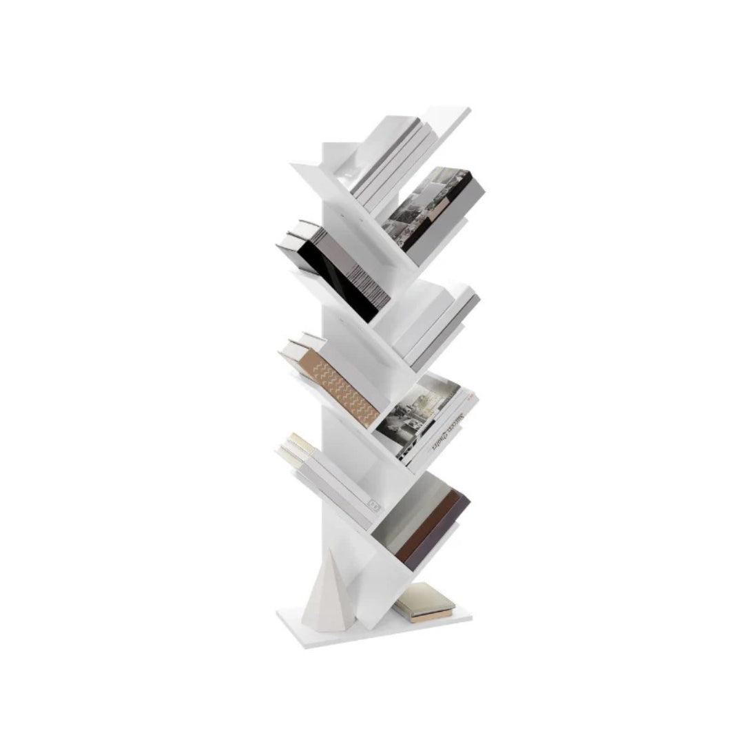 9 Tier Tree Bookshelf Space Saving Bookcase Storage Shelf – product view 1 | Amaraloft
