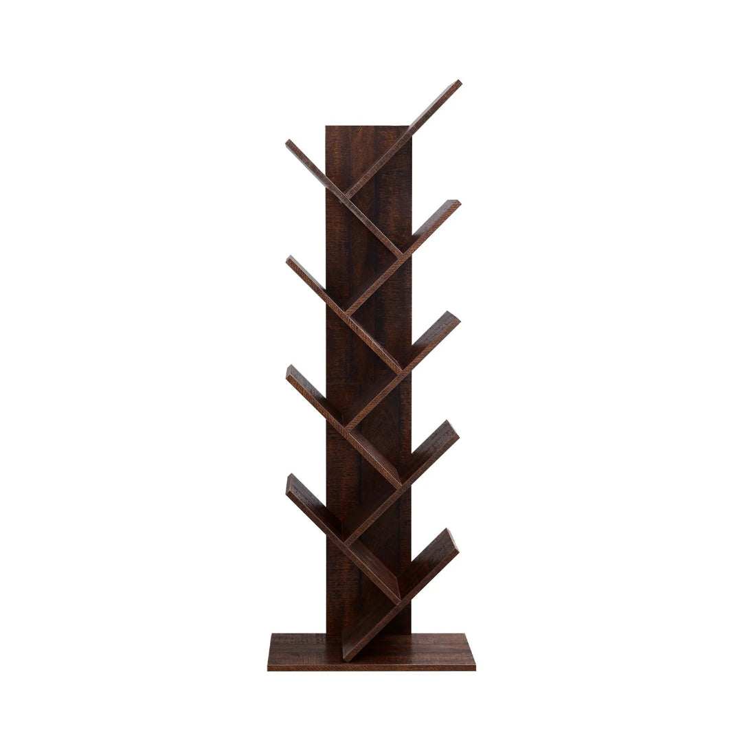 9 Tier Tree Bookshelf Space Saving Bookcase Storage Shelf – product view 3 | Amaraloft