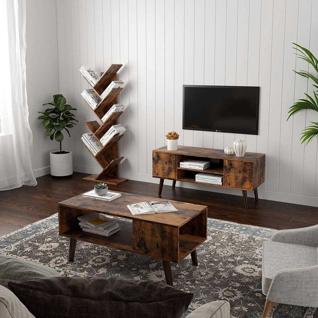 9 Tier Tree Bookshelf Space Saving Bookcase Storage Shelf – product view 12 | Amaraloft
