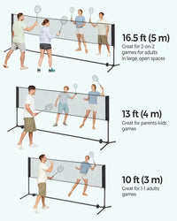 Badminton Net Portable Adjustable Height 35.4-61in Set – product view 10 | Amaraloft