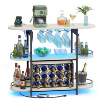 Bar Cabinet With LED Lights And Power Outlets - product photo 13