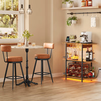 Bar Cabinet With LED Lights And Power Outlets - product photo 22