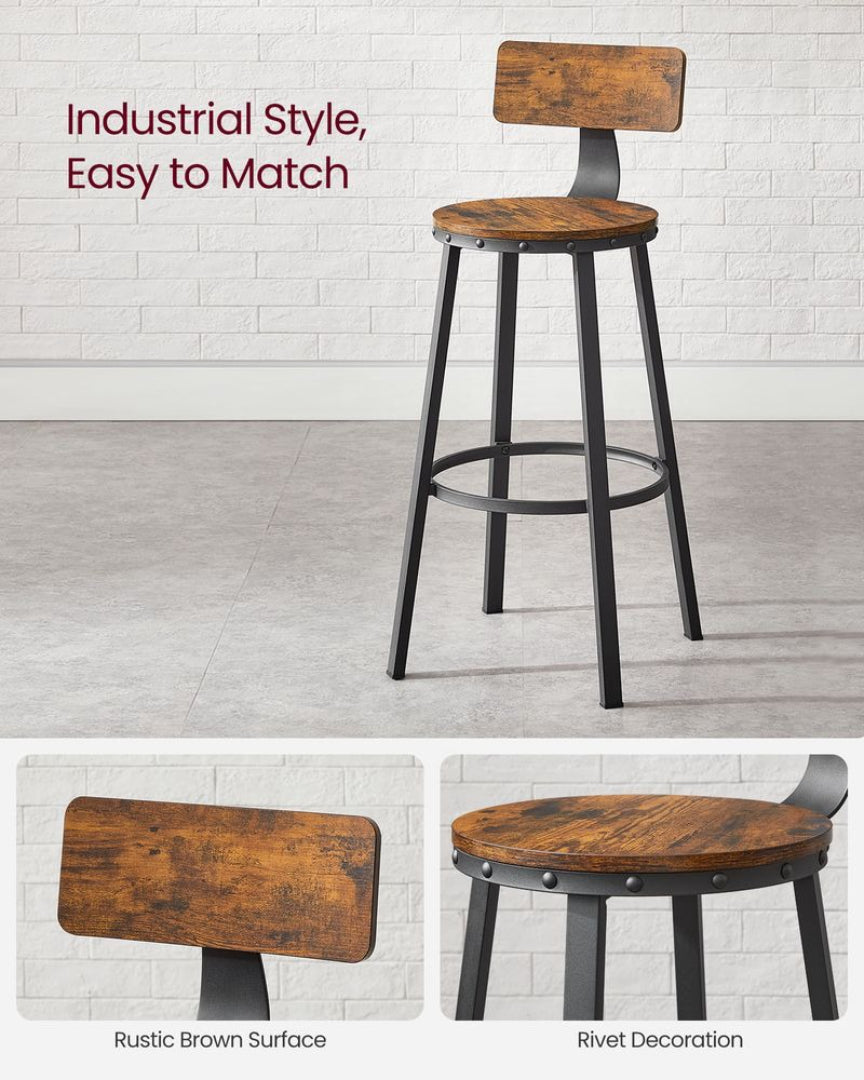 Bar Height Bar Stools with Backrest – product view 12 | Amaraloft